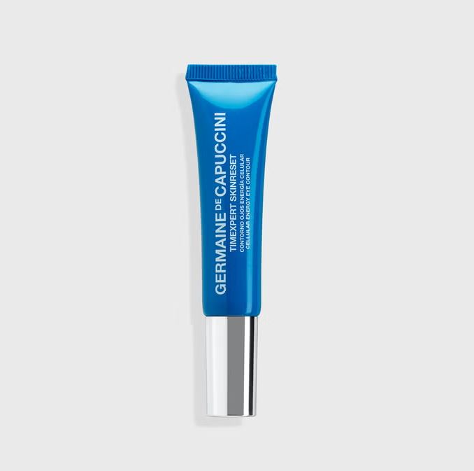 Germaine de Capuccini Timexpert skinreset eye contour gel tube met metalen applicator en blauw doosje